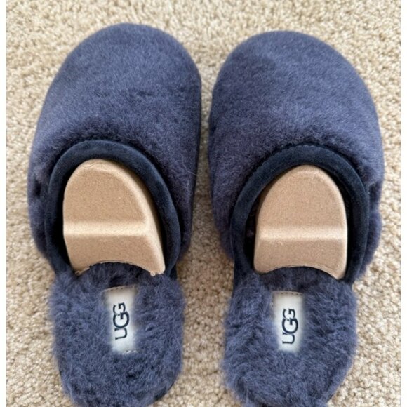 UGG Fluffette Slippers NEW in BOX Sz. 8 NAVY Womens - Picture 1 of 5